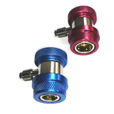 Быстросъёмные муфты QC (ВД+НД) с вентилем А/С 1/4" SAE 90° VHF-A