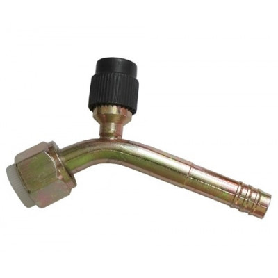 Фитинг AC-U07098 соед., антикороз. сталь, Ø резьбы 5/8" 18 UNF, Ø трубки 3/8", G6, №6, #6 (8мм), 45° , без стакана,O-Ring, с портом R134a