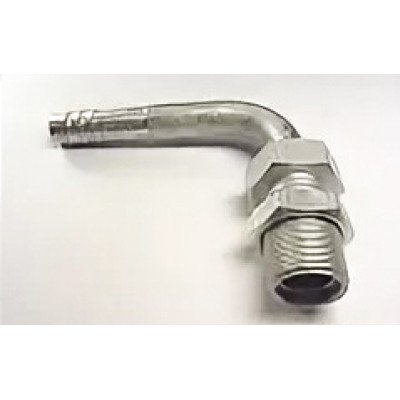 Фитинг AC-U0759 переходный, под обжимку, алюминий, 5/8" 18 UNF под фитинг 3/8 (№6, 8мм), 90°, без стакана
