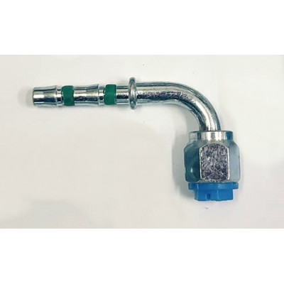 Фитинг AC-U07254 соед., под клипсу, резьба 1 1/16" 14 UNF, Ø трубки 3/4", G12, №12, #12 (16мм) O-Ring, 90°, плоская резинка