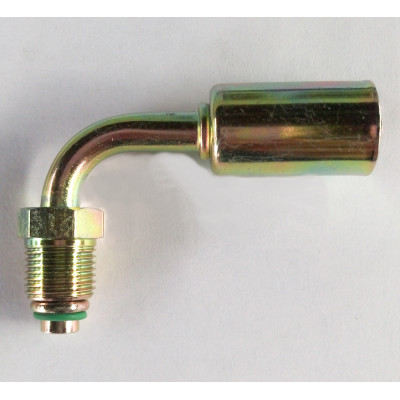 Фитинг AC-U072228 соед., подвижная гайка, сталь, Ø резьбы 5/8" 18UNF, Ø трубки 3/8", G6, №6, #6 (8мм), 90°, со стаканом,O-Ring под толстостенный шланг