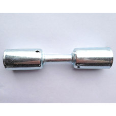 Фитинг AC-U07206 врезной «сростка», под обжим, сталь, 3/4, G12, №12, #12 (16мм), 180°, со стаканами под толстостенный шланг
